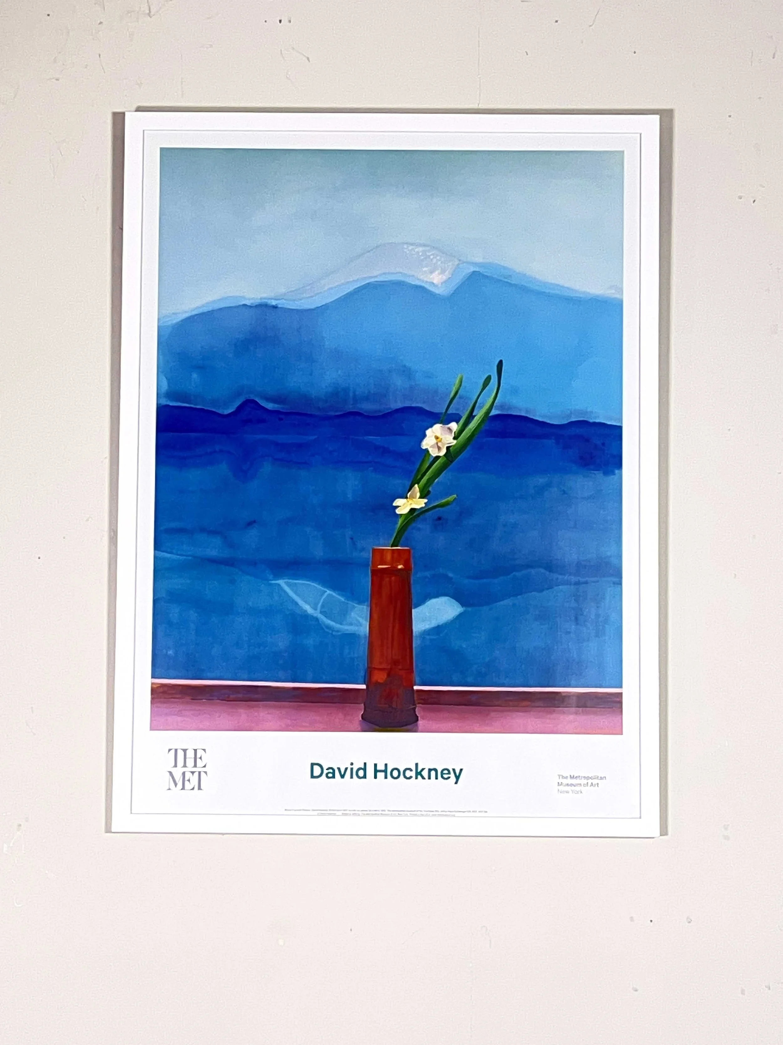 David Hockney Mount Fuji and Flowers, Metropolitan Museum of Art